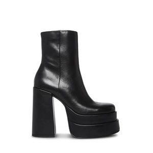 Steve Madden| COBRA BLACK LEATHER | Size:9